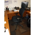 Black ClothGas Lift Office Chair w Arms & Head support